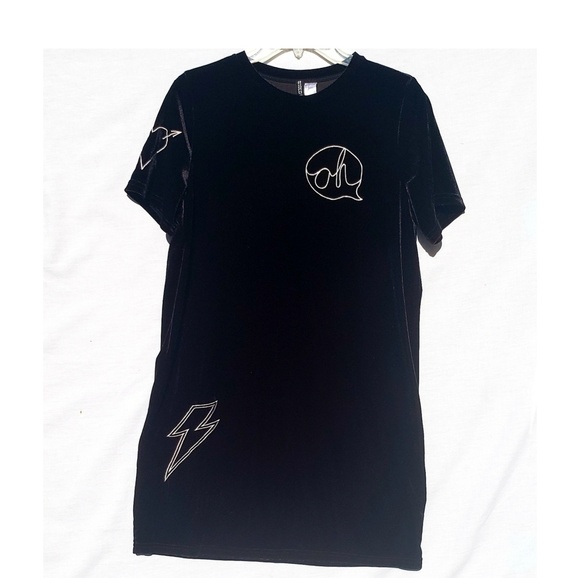 H&M Dresses Hm Divided Black Velvet Dress Poshmark